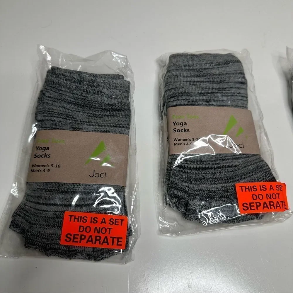 Joci Yoga socks open toe size women’s (5-10). / men’s (4-9) 2‎ Pair NWT